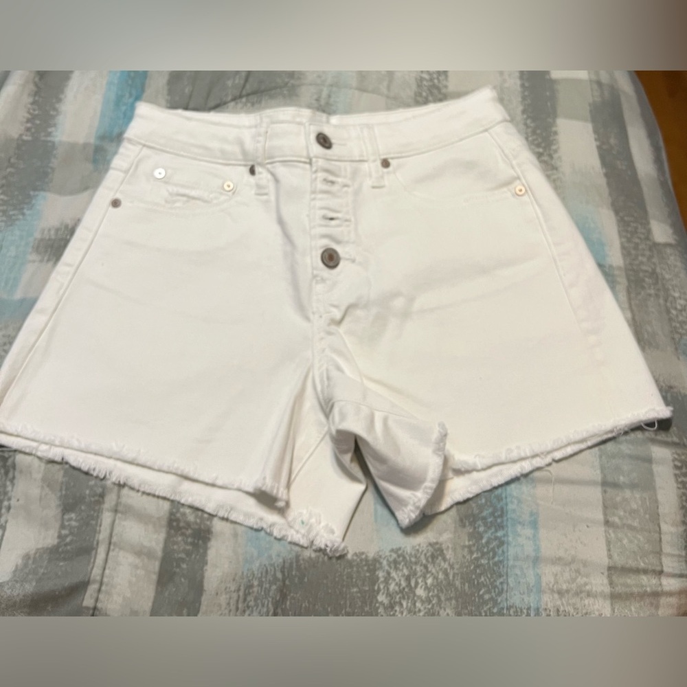Women's White Denim Shorts
